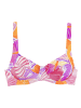 Sunseeker Bügel-Bikini-Top in lila-orange