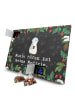 Mr. & Mrs. Panda Adventskalender Pinguin Musik hören mit Spruch in Kreidetafel