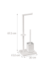 relaxdays WC Garnitur in Weiß - (B)20 x (H)67,5 x (T)15,5 cm