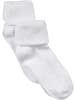 Minymo Kinder Socken "Baby rib sock w. fold (2-pack)" in Weiß