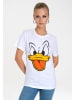 Logoshirt T-Shirt Donald Duck – Face in altweiss