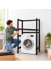relaxdays Waschmaschinenregal in Schwarz - (B)90 x (H)120 x (T)60 cm