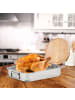 relaxdays Bräter in Silber - (B)38 x (H)6,5 x (T)27 cm