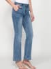 KOROSHI LANGE HOSE JEANS GLOCKE in blau