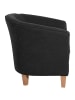 58 aufm Kessel SESSEL Karine Bezug Veloursstoff Buche natur / schwarz