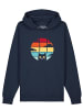 wat? Apparel Sweatshirt Retro Sunset Cat in Dunkelblau
