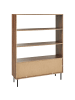 Beliani Bücherregal NANTON in Braun/Schwarz - (W) 105 x (H) 140 x (L) 30 cm