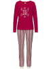LASCANA Pyjama in rot-weiß-gestreift