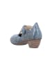 rieker Pumps mit Absatz aus Nepal-Leder Blau