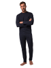 JP1880 Langer Schlafanzug in navy blau