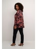 KAFFE curve Langarm-Bluse KCjeanetta in Black / Red Tones Berry
