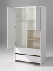 58 aufm Kessel KINDERZIMMERSCHRANK Karilynn 90x55x180 Schrank MDF+Massivholz Weiß