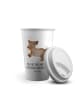 Mr. & Mrs. Panda Tumbler Hund Dackel mit Spruch in Weiß