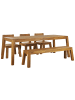 Beliani 5-tlg Gartentisch Set LIVORNO in Braun