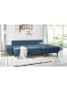 Furn.Design Ecksofa blau Struktur-Stoff, Sofa mit Bettfunktion und Stauraum 284 cm