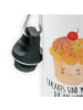 Mr. & Mrs. Panda Trinkflasche Cupcake mit Spruch in Weiß