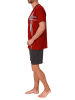 NORMANN Shorty Schlafanzug kurzarm Pyjama - 78179 in rot