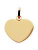 Adeliás Damen Anhänger – Herz Gravuranhänger aus Edelstahl in gold
