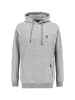 OLDSKULL Hoodie Retro Pixel Wave Logo Graphic in Heather Grey