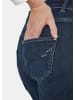 GOLDNER Kurzgröße:  Jeans Klassische Denimhose, dezente Waschung in dunkelblau