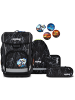 Ergobag Cubo Light Schulranzen Set 5-tlg. Super ReflektBär in schwarz
