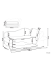 Beliani Chaiselongue MERI in Grau/Heller Holzfarbton - (W) 155 x (H) 76 x (L) 69 cm