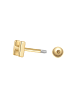 Glanzstücke München Piercing Buchstabe H aus Sterling Silber in gelbgold