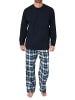 NORMANN Schlafanzug lang FlanellHose - 74957 in marine