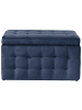 Beliani Ottomane MICHIGAN in Blau - (W) 72 x (H) 40 x (L) 42 cm
