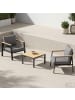 home24 Loungeset Aviel 3-teilig in Grau / Braun