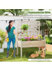 COSTWAY Blumenkasten mit Spalier 119cm in Beige