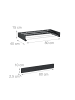 relaxdays Wand-Wäscheständer in Schwarz - 80 cm