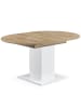 B&D Home Ausziehtisch WIM in Sandeiche-Weiß - (B)100-140 x (H)74 x (T)100 cm