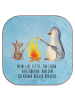 Mr. & Mrs. Panda Bierdeckel Pinguin Lagerfeuer mit Spruch in Eisblau