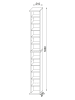VCM  Holz CD DVD Stand Regal Schrank  Almera in Weiß / Honig-Eiche