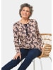 GOLDNER Kurzgröße:  Attraktives Druckshirt in einzigartigem Look in sand / gemustert