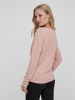 Vero Moda Feinstrick Pullover Struktur Rundhals Longsleeve VMCARE in Altrosa