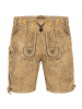 PAULGOS Lederhose Kurz Echtleder KK2 ANTIK in Sandbraun