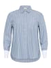 KAFFE curve Langarm - Hemd KCmelina Loose fit in Windward blue melange stripe