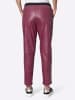 Heine Leder-Jogpants in bordeaux