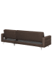 Beliani Ecksofa ABERDEEN in Braun/Silber - (W) 267 x (H) 87 x (L) 168 cm