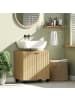 HOMCOM Waschbeckenunterschrank-60L x 39,8B x 62H cm-Naturholz