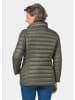 GOLDNER Kurzgröße:  Leichte Steppjacke in knitterarmer Ware in moorgrün