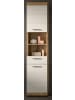 Inn.Furn Hochschrank Sand Kaschmir, Evoke Eiche, Badschrank, 6 Fächer, 37 cm