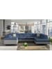 MF Design Lavin Recamiere Rechts in Blau -  (L) 340 x (B) 340 x (H) 90 cm
