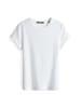 someday. Figurbetontes Rippshirt mit Rundhalsausschnitt in White