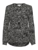 Kaffe Langarm-Bluse KApollie Regular fit in Black/Turtledove Graphic Dot
