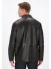 DreiMaster Men Leather Jacket in dark brown