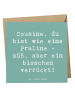 Mr. & Mrs. Panda Einladungskarte Spruch Cousine Praline mit Spruch in Meeresbrise