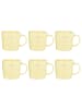 Butlers Tasse GOOD VIBES 6er-Set in Gelb